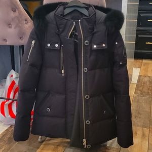 Moose Knuckles 3Q Black Star Parka w/black fox fur